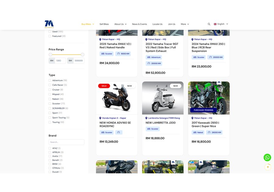 Online store — the product catalogue of a shop built by Stelix Tech